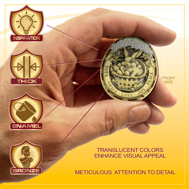 Easter Hope Solid Bronze Challenge Coin - Inspirational Collectible ...