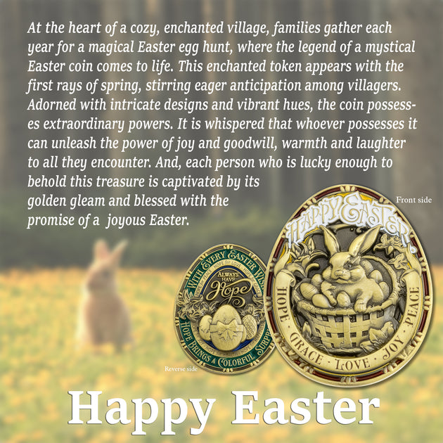Easter Hope Solid Bronze Challenge Coin - Inspirational Collectible ...