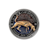 Law Enforcement K9 Canine Challenge Coin - Bloodhound Double Coin Tin Box Set