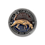 Law Enforcement K9 Canine Challenge Coin - Bloodhound My Hero Wears a Dogtag Tin Box Gift