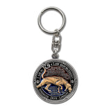 Law Enforcement K9 Canine Key Chain - Bloodhound Serve & Protect My Hero Wears a Dogtag Solid Bronze key chain