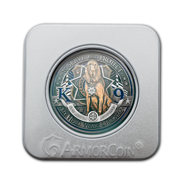 Blue Ridge Hound Coin Law Enforcement K9 Canine Coin Gift Box | Armor Coin