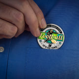 Sports Football Official Game Challenge Coin Double Tin Set and Bonus Polishing Cloth