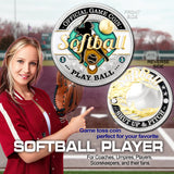 Sports Softball Official Game Challenge Coin