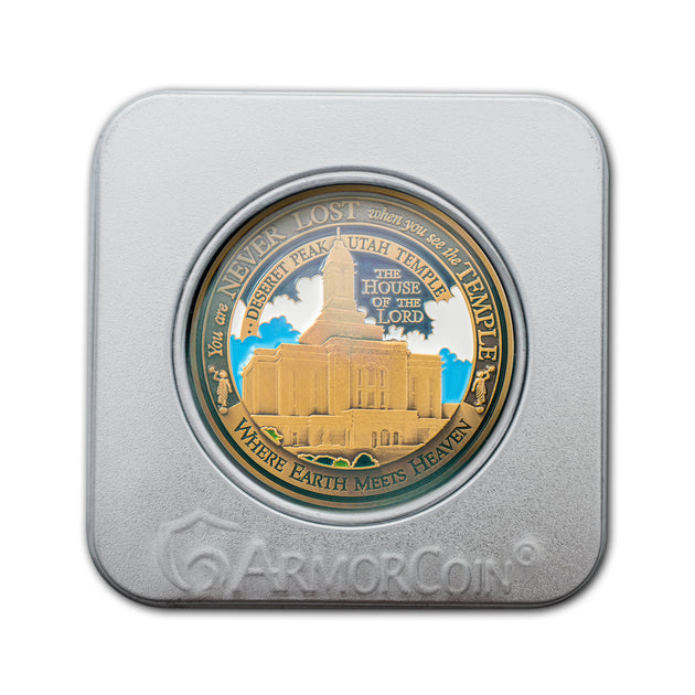 LDS Deseret Peak Temple Medallion Gift Box