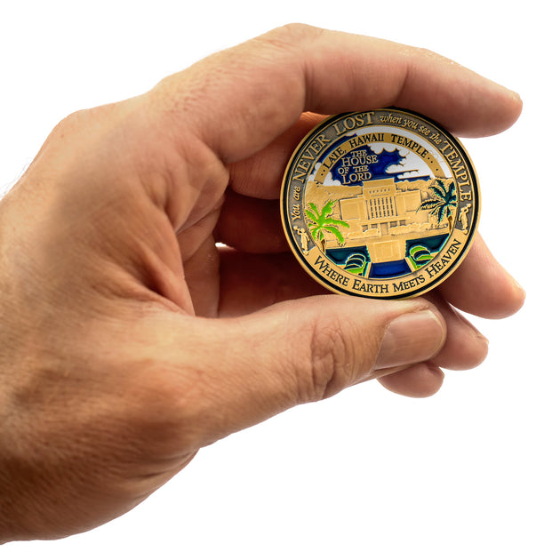 Lāʻie Hawaii LDS Temple Medallion - Tin Gift Box
