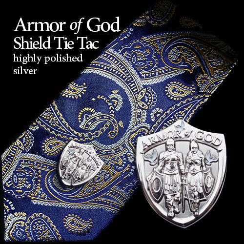 Silver Armor of God Lapel Pin