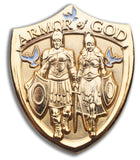 Gold Armor of God Shield pin