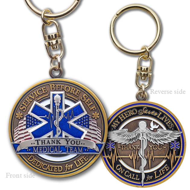 EMT Emergency Medical Technician Key Chain · EMS Keytag