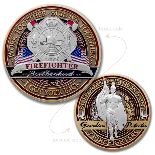 St Florian Firefighter Logo Coin