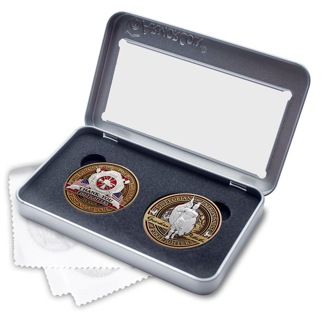 Firefighter Brotherhood Coin Gift Box Set
