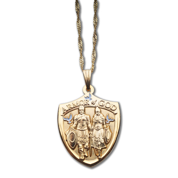 Armor of God Pendant Shield & Chain | Armor Coin