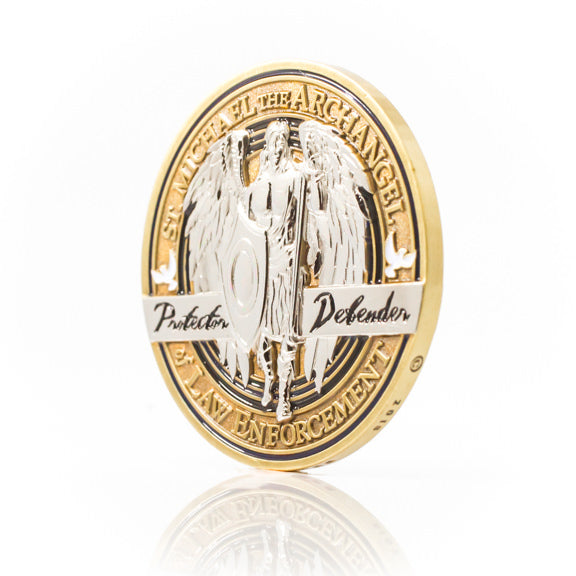 Law Enforcement Brotherhood Challenge Coin · Saint Michael Coin · Morale Coin