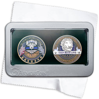 Police Thank You two coin gift set