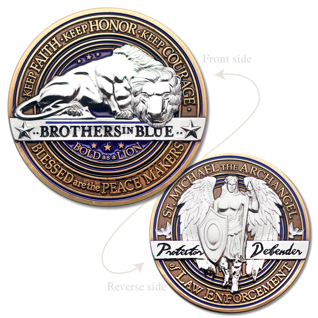 Brothers in Blue Saint Michael Challenge Coin