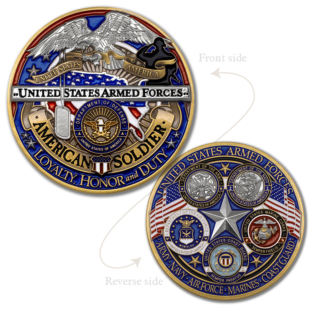 Army Coin Flowchart Military Appreciation / Armed Forces Challenge Coin | Armor Coin