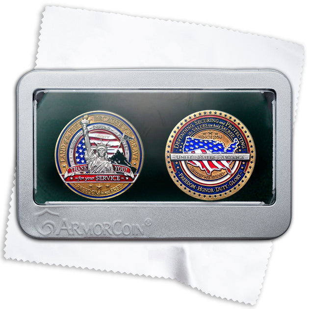 Military Thank you Two Coin Gift Set