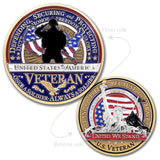United States Flag Veteran Challenge Coin
