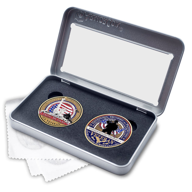 Military Veteran two coin gift set