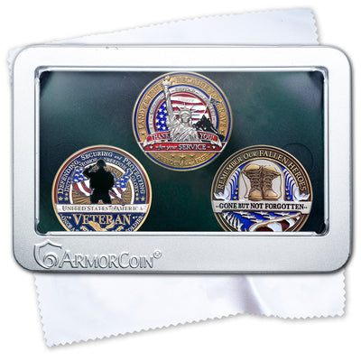 Veterans and Military and Fallen Soldier Coin Gift Set