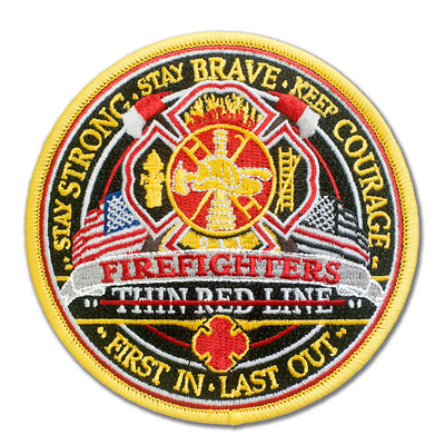 FireFighter Thin Red Line Embroidered Patch