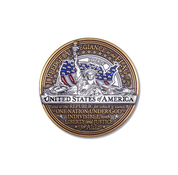 Pledge Allegiance / Liberty and Justice Challenge Coin | Armor Coin