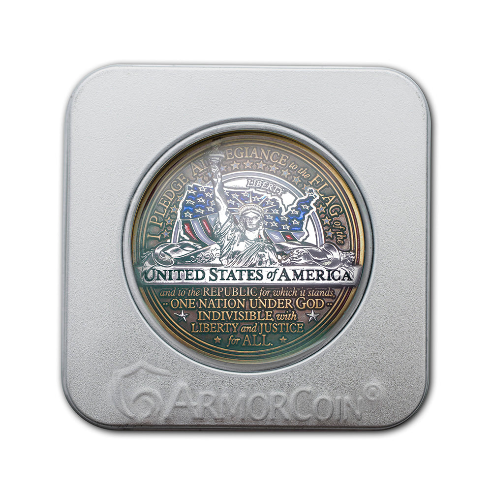 Pledge Allegiance / Liberty and Justice Challenge Coin | Armor Coin