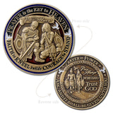 Prayer themed coin