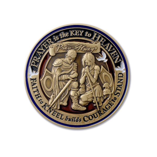 Bronze Prayer Challenge Coin