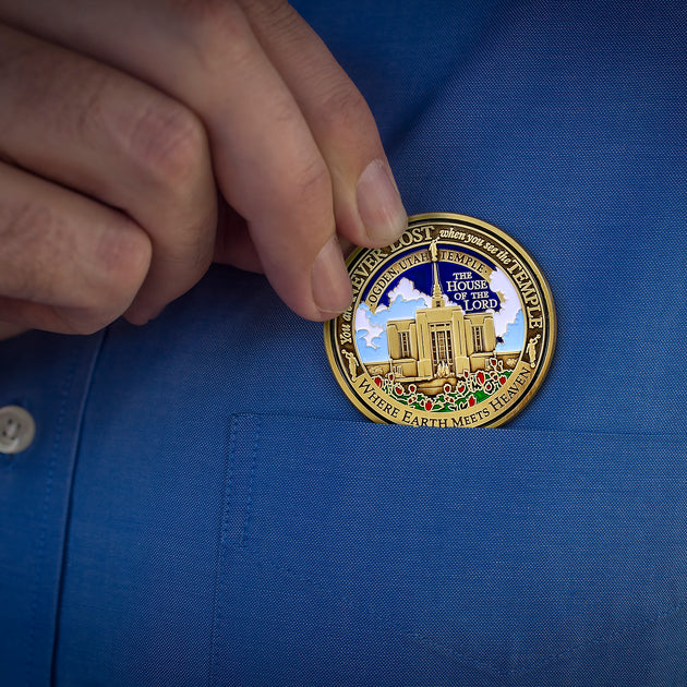 Temple Ogden Utah LDS Medallion in Presentation Box with bonus polishing cloth