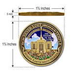 Temple Ogden Utah LDS Medallions in Deluxe Display Tin Box - 2 coin set with bonus polishing cloth