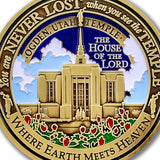 Temple Ogden Utah LDS Medallion in Presentation Box with bonus polishing cloth