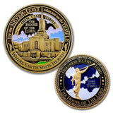 Temple Orem Utah LDS Medallions in Deluxe Display Tin Box - 2 coin set with bonus polishing cloth