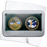Temple Orem Utah LDS Medallions in Deluxe Display Tin Box - 2 coin set with bonus polishing cloth