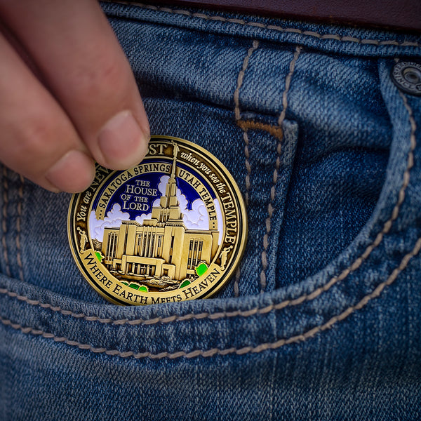 Saratoga Springs Utah LDS Temple Medallions Tin Box set | Armor Coin