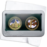 Temple Saratoga Springs Utah LDS Medallions in Deluxe Display Tin Box - 2 coin set with bonus polishing cloth