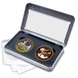 Temple Taylorsville Utah LDS Medallions in Deluxe Display Tin Box - 2 coin set with bonus polishing cloth