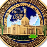Temple Tucson Arizona LDS Medallion in Presentation Box with bonus polishing cloth