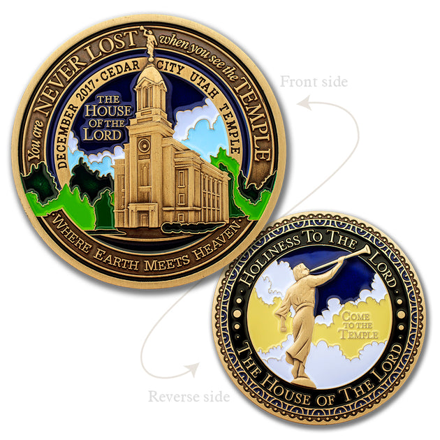 LDS Cedar City Temple Medallion