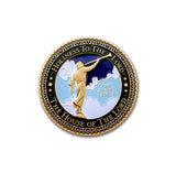 Angel Moroni Blue Medallion
