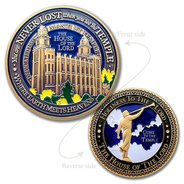 Manti Temple Challenge Coin