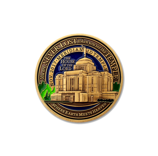 LDS Meridian Idaho Temple Medallion