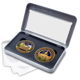 Salt Lake and Provo City Temples double medallion gift set