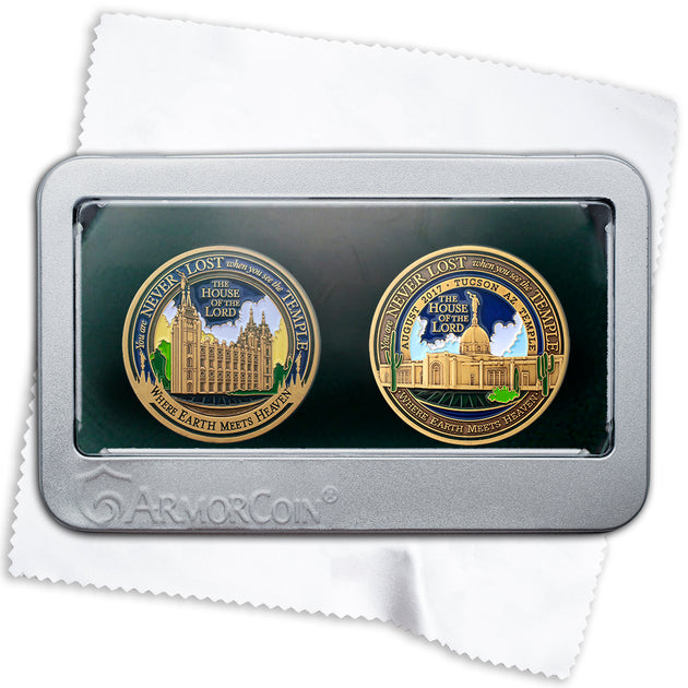 Salt Lake and Tucson Arizona two medallion gift