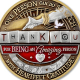 Thank You Gratitude Gift coins · Let Your Light Shine Coins with Collectors Tin Box - 2 Coin Set with Polishing cloth