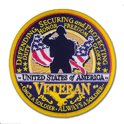 US Military Veteran Embroidered Patch