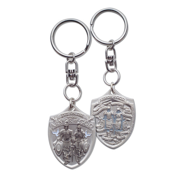 Armor of God Shield shaped key chain