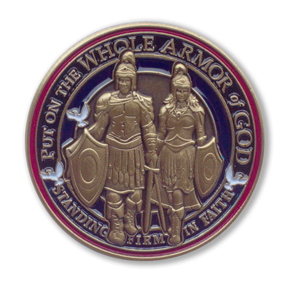 Armor of God Round Tie Pin
